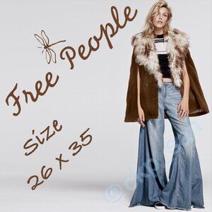 Free People Extreme Vintage Flare Jeans Easy Rider Wash Sz 26
